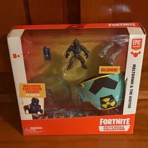 Fortnite Meltdown & The Visitor Action Figure Playset - Teal & Black